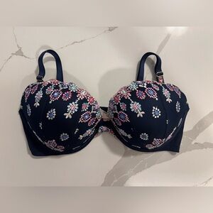 NWT Victoria’s Secret Dream Angels Push-up Bra - Navy/Multicolor - 38D
